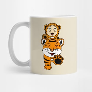 Funny tiger kid cosplay Mug